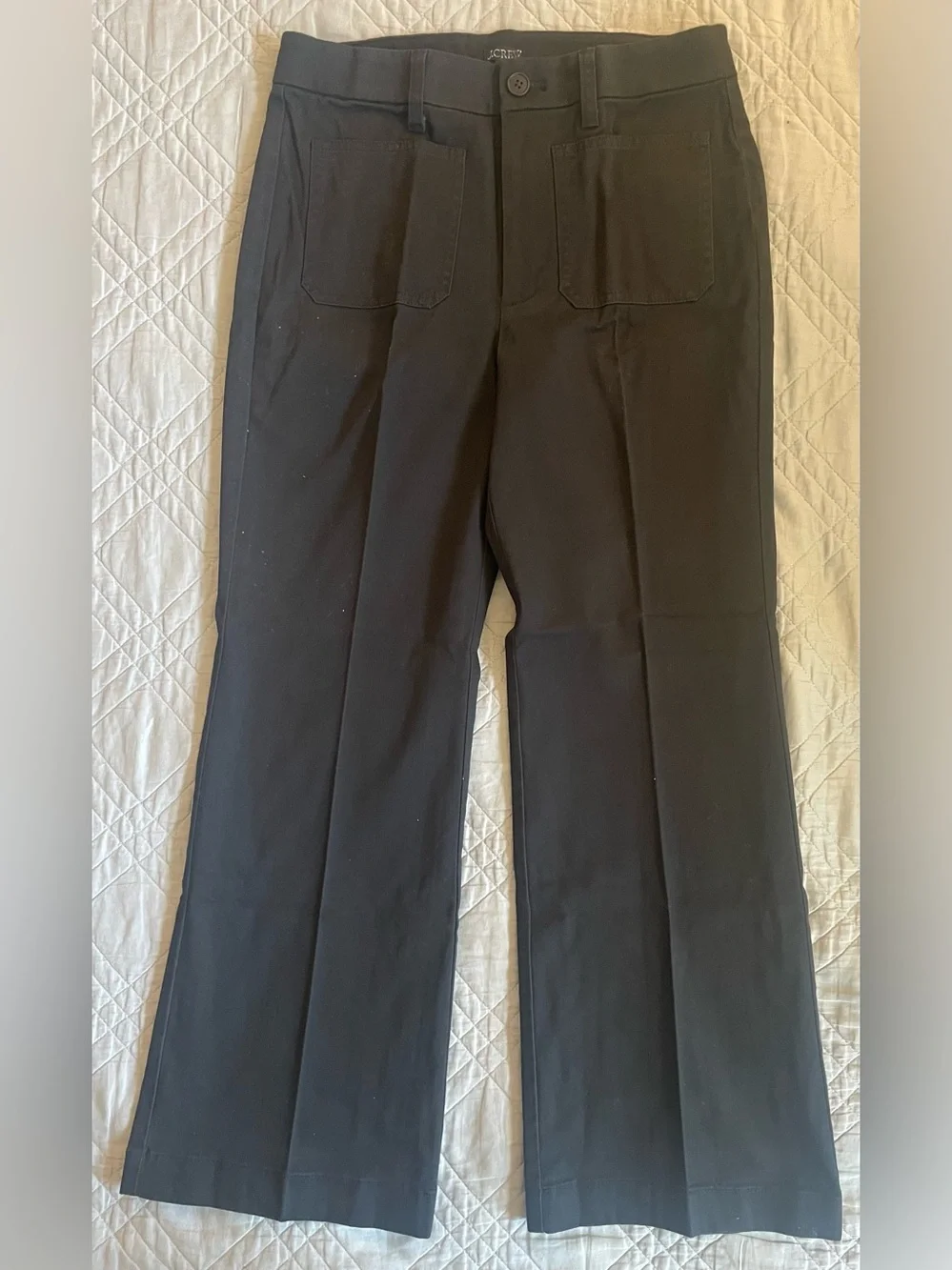 J CREW Charley kickout cropped pant in chino Black Size 27 NWT $118 CN590